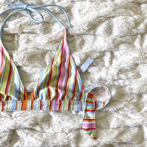 Aeropostale Other - AEROPOSTALE Reversible Bikini Top Striped Blue XS